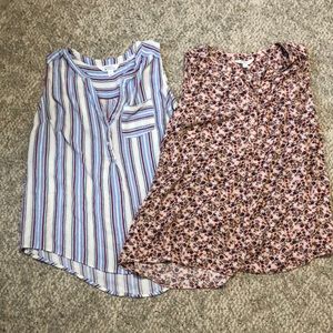 Lot of 2 Women’s Market and Spruce Sleeveless Tops size 1X